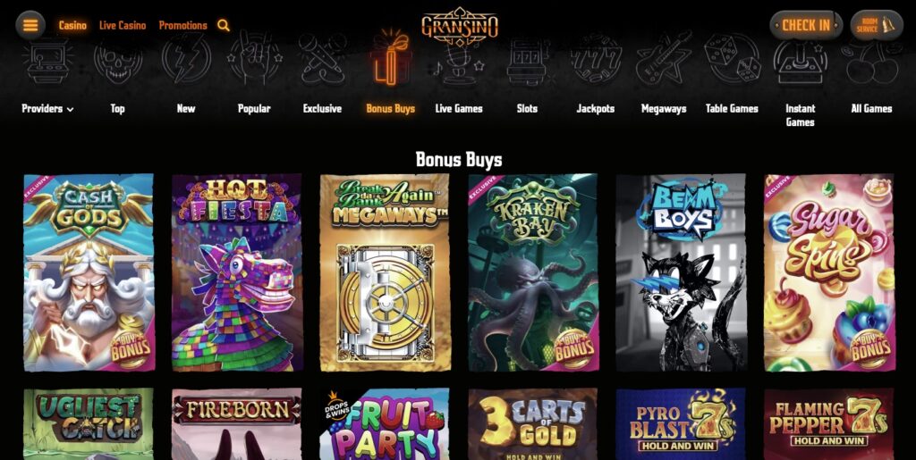 Gransino Casino Games