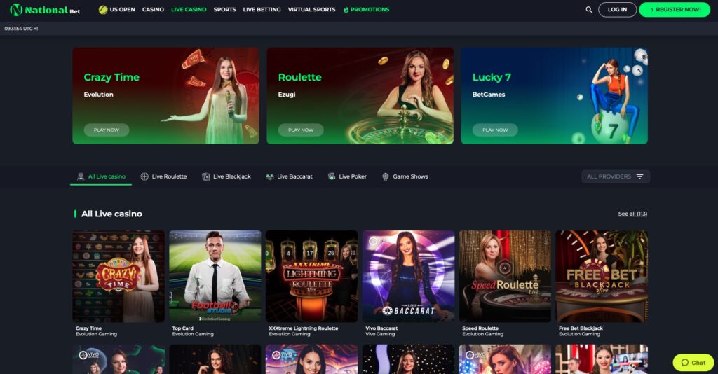 new Malta live dealer casino (National Bet)