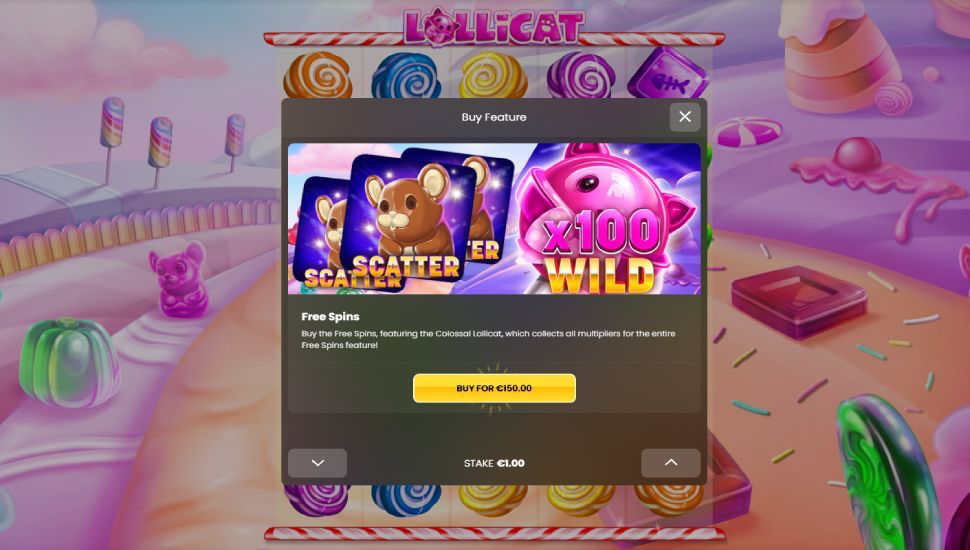 Lollicat - new UK slot where you can buy the bonus feature