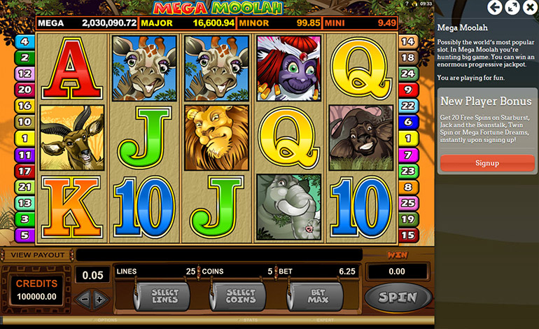 progressive jackpot online slot - Mega Moolah