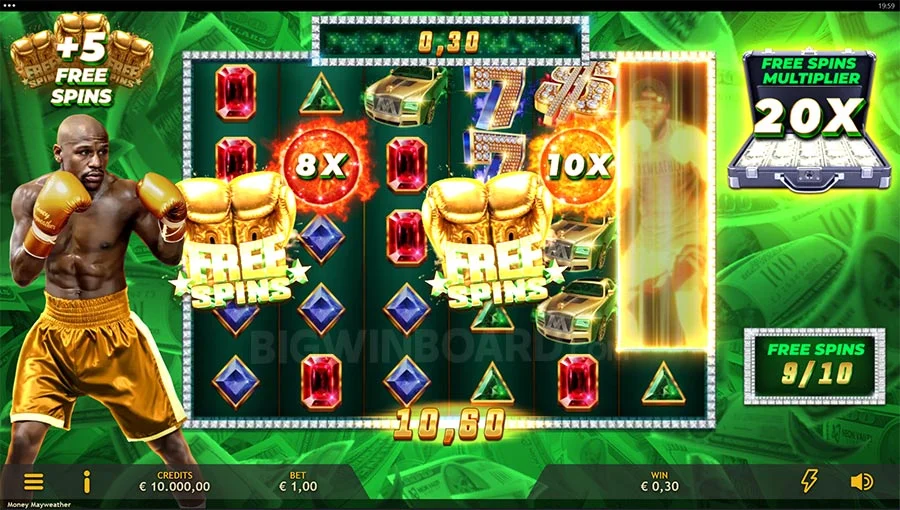 Money Mayweather Branded Slot gameplay.