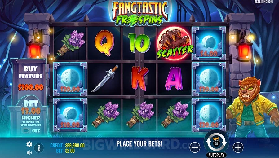 new buy free spins slot title - 'Fangtastic Free Spins'