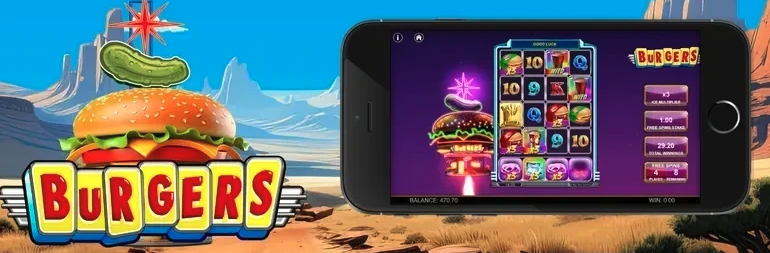 burgers slot game on mobile