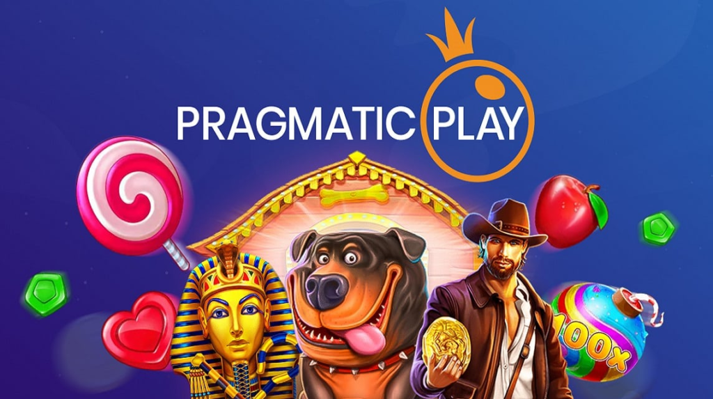 Pragmatic Play characters and logo.