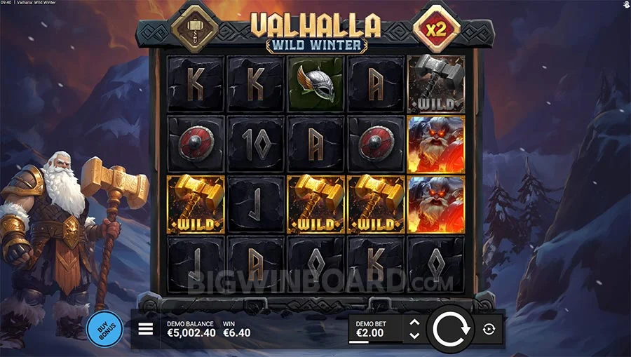 Valhalla Wild Winter Bonus Buy Slot gameplay.