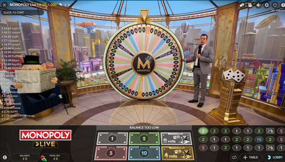 monopoly live gameplay