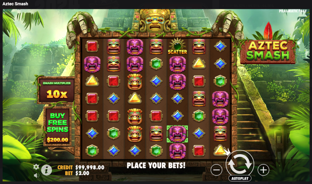 Aztec Smash Bonus Buy Slot gameplay.