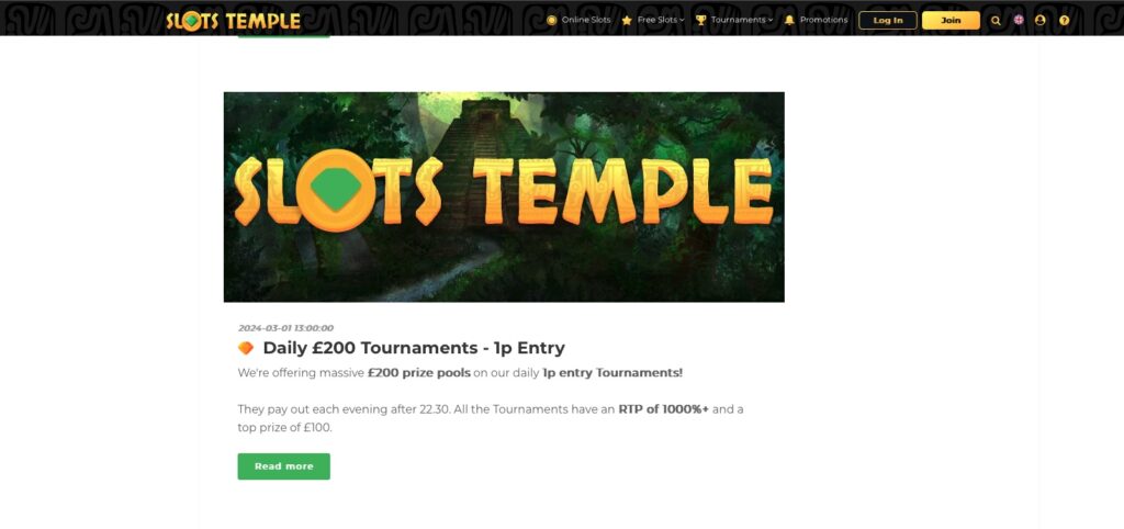 slots temple promotions