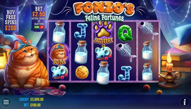 new American slot title - Fonzos Feline Fortunes 