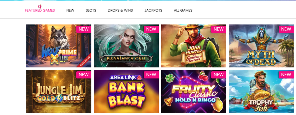 game selection at queen play casino