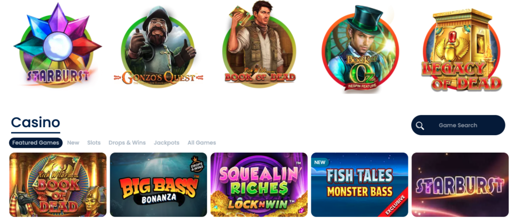 casino options at spin rio