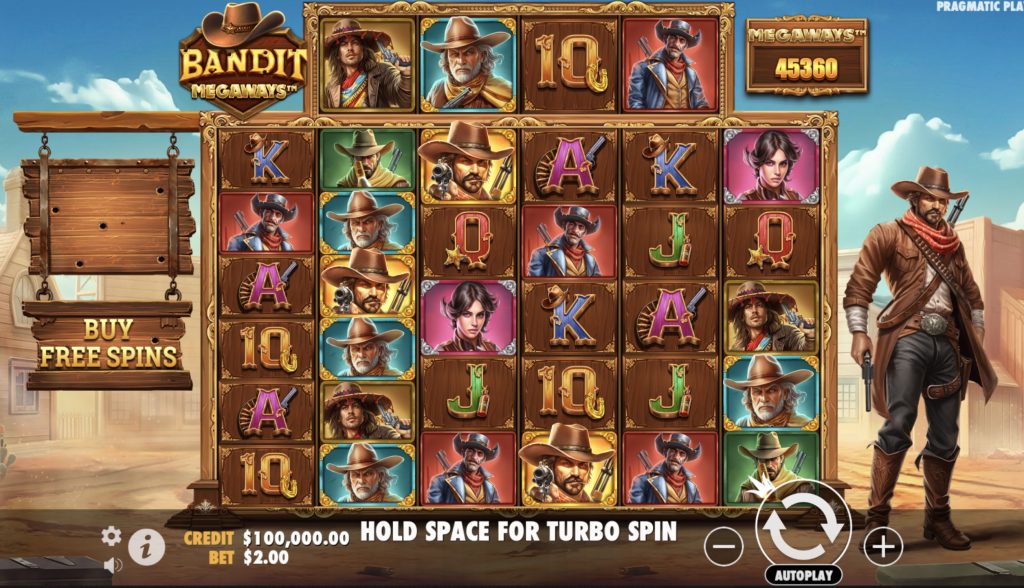 Bandit Megaways slot gameplay