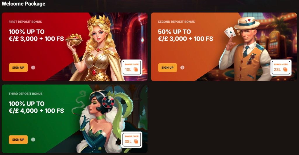 Slot Lair promotions.