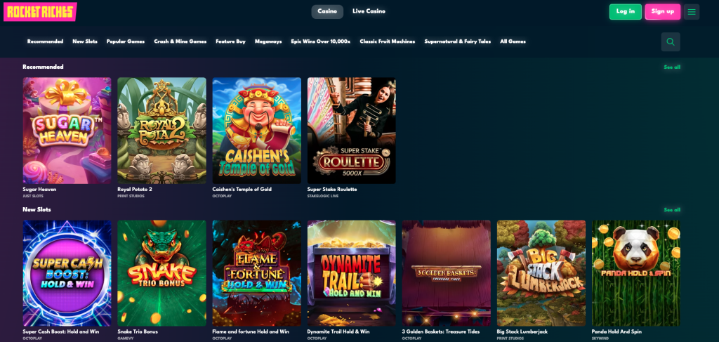 Rocket Riches Games.