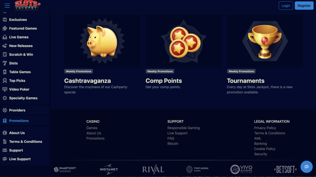 Slots Jackpot Casino promotions.