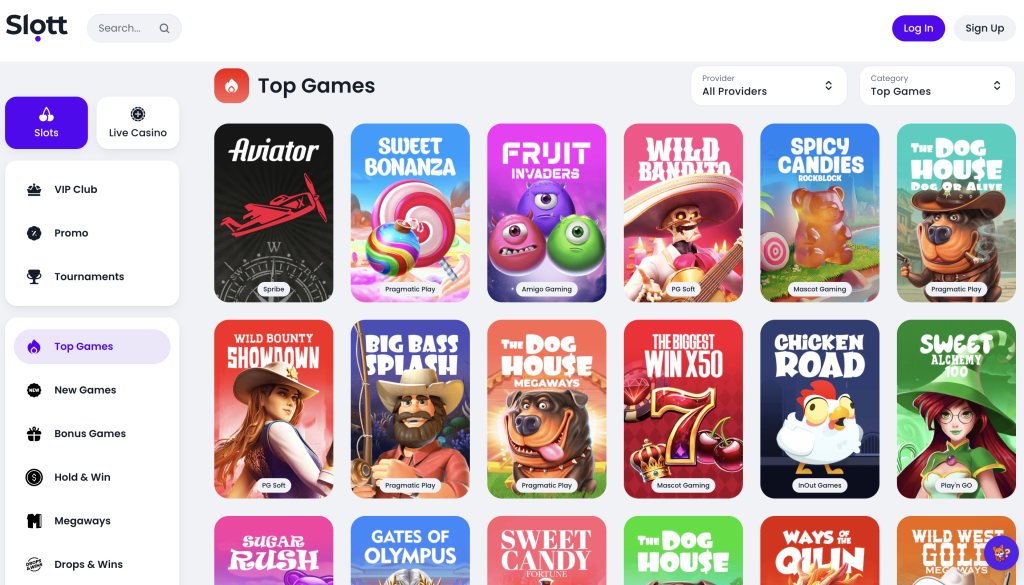 slott casino games options