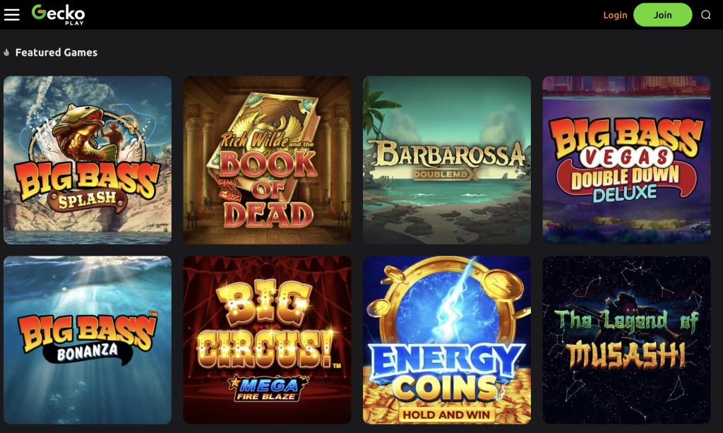 gecko play casino games