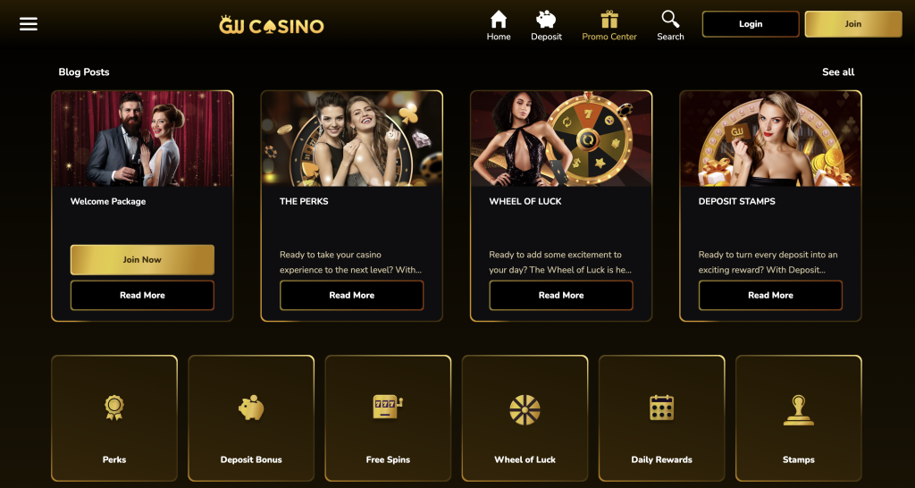 GW Casino promotions.