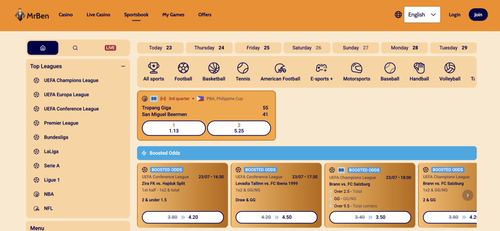 Mr Ben sports betting