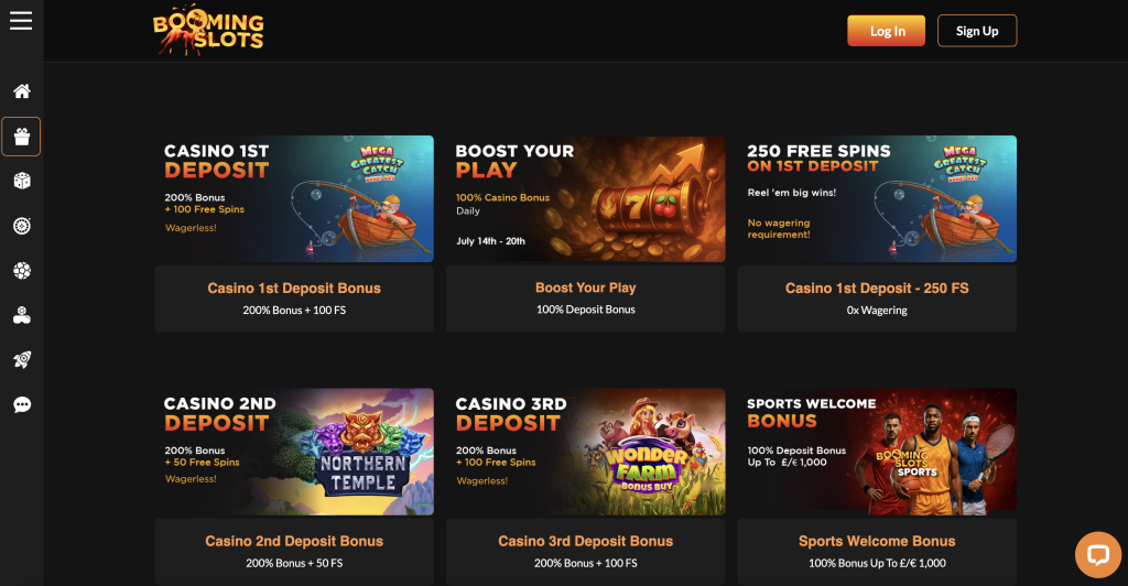 Booming Slots Promotions.