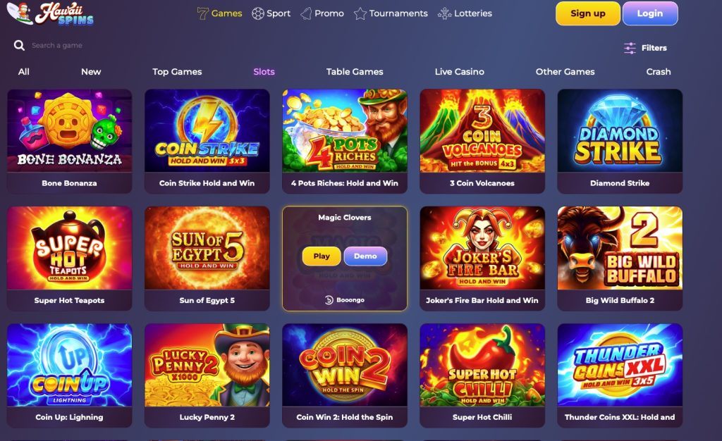 Hawaii Spins Slot Library
