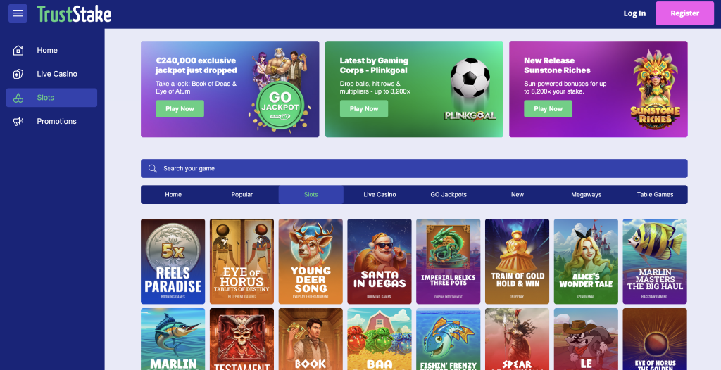 TrustStake Casino Games.