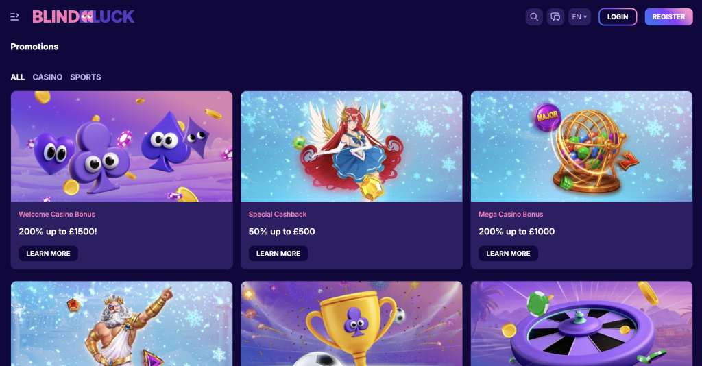 Blind Luck Casino Promotions